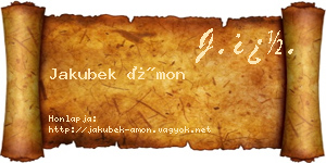 Jakubek Ámon névjegykártya